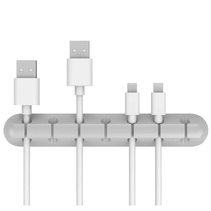 Silicone USB Cable Organizer – Desk Wire Holder & Tidy Clip Set