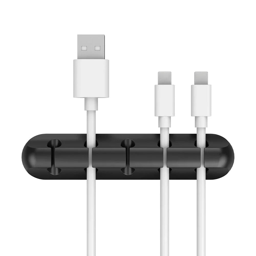 Silicone USB Cable Organizer – Desk Wire Holder & Tidy Clip Set